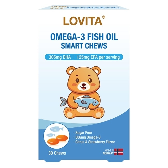 【LOVITA 愛維他】Omega-3高濃度魚油QQ凍30顆/盒