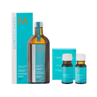 MOROCCANOIL 【MOROCCANOIL 摩洛哥優油】摩洛哥輕優油200ml+優油MINI組(優油10ml+輕優油10ml) 公司貨