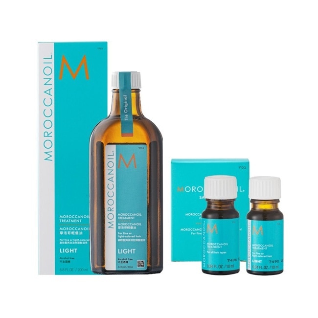 【MOROCCANOIL 摩洛哥優油】摩洛哥輕優油200ml+優油MINI組(優油10ml+輕優油10ml) 公司貨