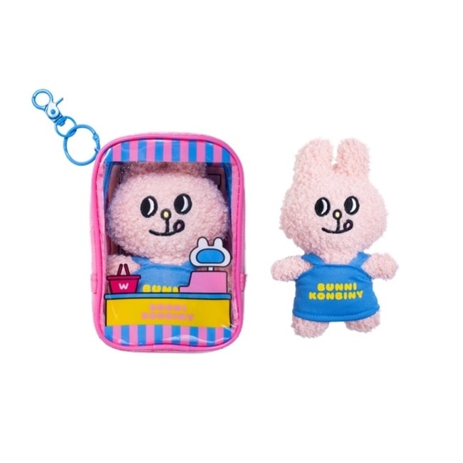 BUNNI KONBINY 兔子便利商店娃包+絨毛玩偶吊飾 (美妝店款)