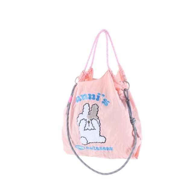 BUNNI KONBINY 兔子便利商店 美兔繡繡托特包(粉)