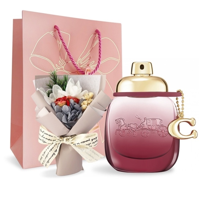 COACH 曠野玫瑰淡香精限定禮[淡香精30ml+花束+禮袋]-國際航空版