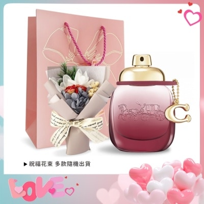 COACH COACH 曠野玫瑰淡香精情人節限定禮[淡香精30ml+花束+禮袋]-國際航空版