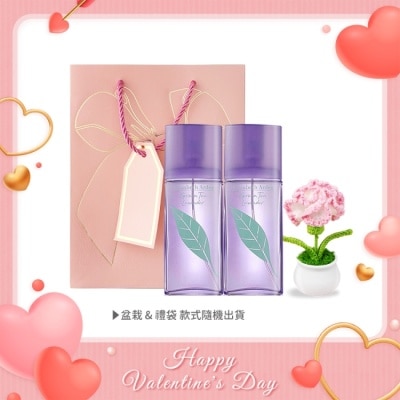 ARDEN ARDEN 雅頓 綠茶薰衣草香水(100ml)X2-附提袋+手作針織玫瑰-情人節獻禮-國際航空版
