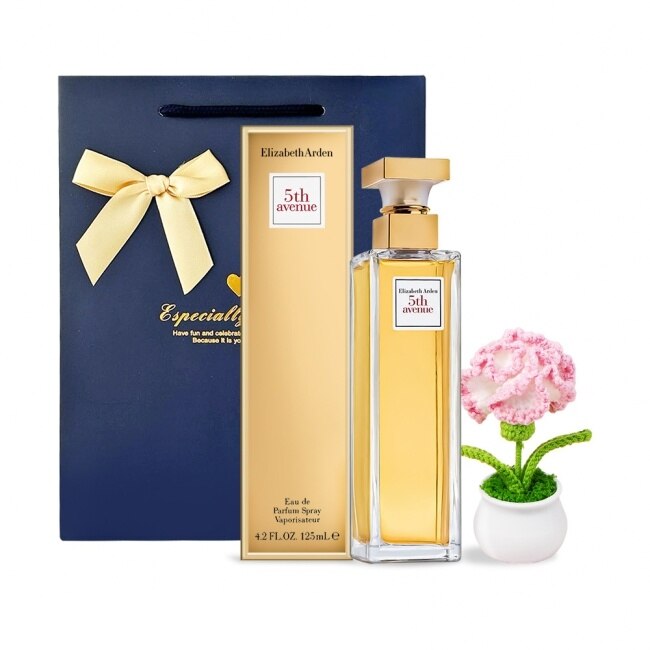 ARDEN 雅頓 第五大道淡香精(125ml)+手作針織玫瑰附提袋-國際航空版