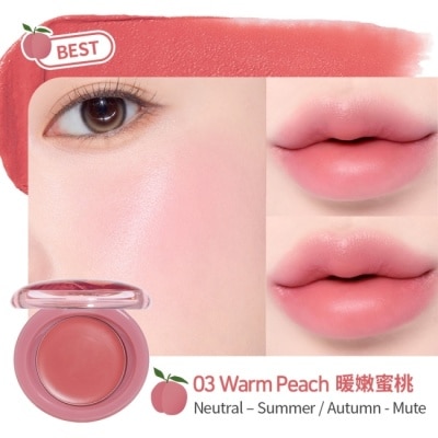 ETUDE HOUSE ETUDE果漾柔霧唇頰霜 #03暖嫩蜜桃2.3g