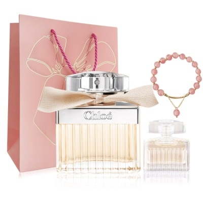 Chloe  克羅埃 Chloe’ 同名女性淡香精愛戀香氛組[(50ml)+(5ml)+粉水晶擴香]附提袋-情人節獻禮-專櫃公司貨