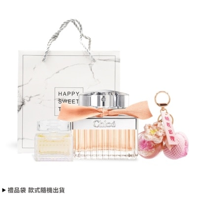 Chloe  克羅埃 Chloe’ 情人節浪漫雙香戀語掛飾組[沁漾玫瑰女性淡香水(30ml+5ml)+祝福掛飾]附提袋-國際航空版