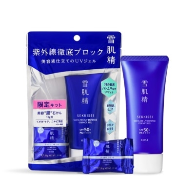 KOSE 高絲 KOSE 高絲 雪肌精 輕水感UV防曬凝膠組[防曬凝膠90g+潔顏皂10g]-專櫃公司貨