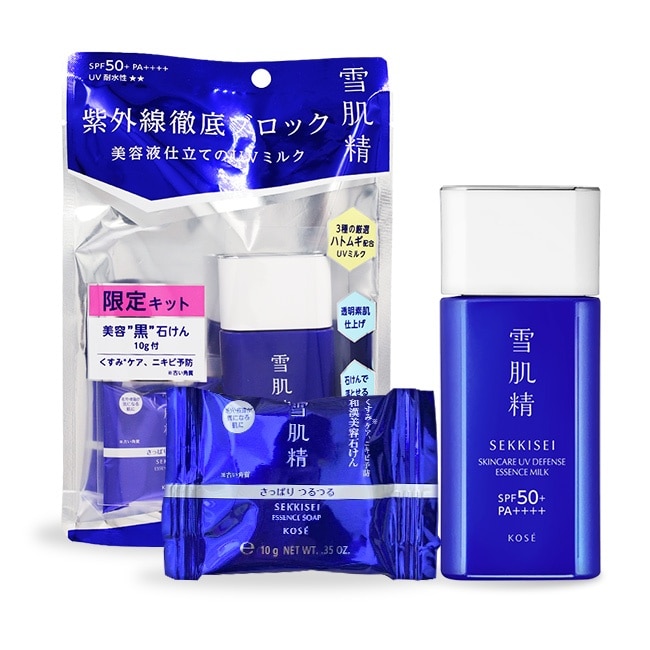KOSE 高絲 雪肌精 輕水感UV防曬乳組[防曬乳60g+潔顏皂10g]-專櫃公司貨