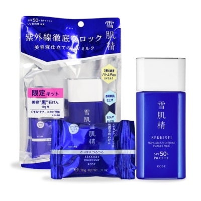 KOSE 高絲 KOSE 高絲 雪肌精 輕水感UV防曬乳組[防曬乳60g+潔顏皂10g]-專櫃公司貨