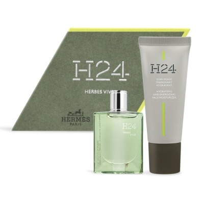 HERMES HERMES 愛馬仕 H24綠動淡香精禮盒[淡香精5ml+保濕面霜20ml]EDP-國際航空版