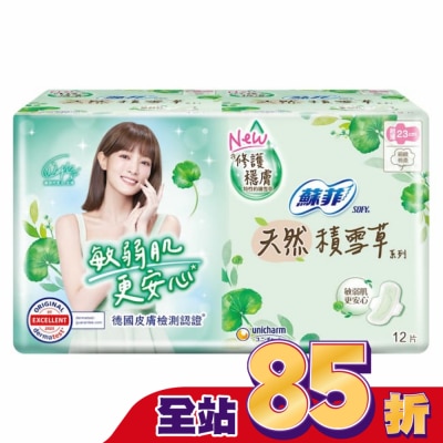 蘇菲 蘇菲天然積雪草超薄潔翼日用23cm12片2包