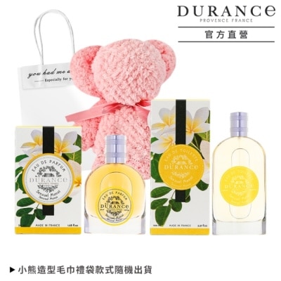 DURANCE DURANCE朵昂思 花漾香水禮盒組[淡香水+淡香精+小熊禮袋]-感性梔子花-專櫃公司貨
