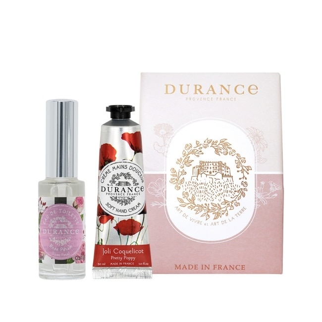 DURANCE朵昂思 口袋裡的香氣日常[玫瑰花瓣淡香水14ml+罌粟花護手霜30ml]-專櫃公司貨