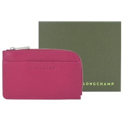 LONGCHAMP LONGCHAMP LE FOULONNE系列牛皮卡片零錢包(甜菜根)30034-021-M06