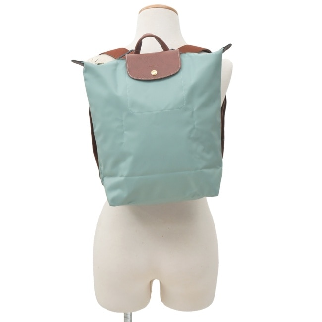 LONGCHAMP LE PLIAGE系列摺疊後背包(中/青瓷綠)10284-089-P99