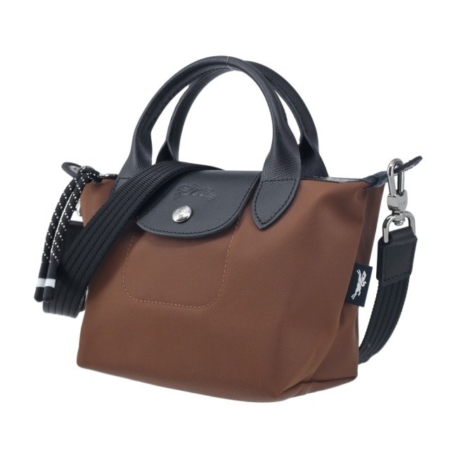 LONGCHAMP LE PLIAGE ENERGY系列再生尼龍兩用包(迷你/巧克力)L1500-HSR-203