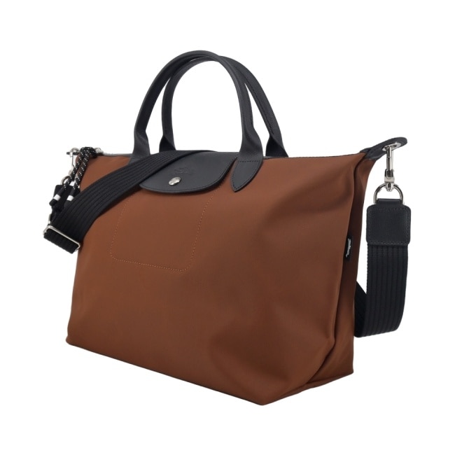 LONGCHAMP LE PLIAGE ENERGY系列再生尼龍兩用包(大/巧克力)L1515-HSR-203