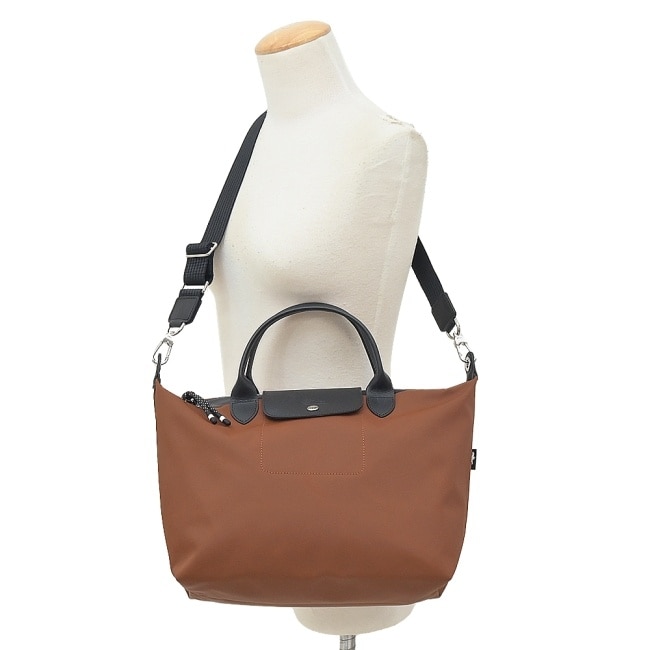 LONGCHAMP LE PLIAGE ENERGY系列再生尼龍兩用包(大/巧克力)L1515-HSR-203