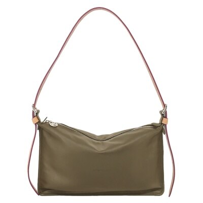 LONGCHAMP LONGCHAMP SMOOTHIE系列梅蒂斯羊皮方型斜背包(中/朝鮮薊綠)10313-HGP-M04