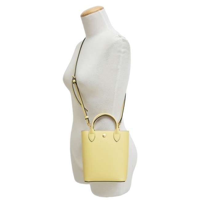 LONGCHAMP EPURE系列牛皮壓印兩用包(迷你/小雞黃)10269-HYZ-M12