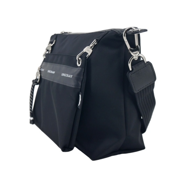 LONGCHAMP LE PLIAGE ENERGY系列再生尼龍雙袋斜背包(小/黑)10320-HSR-001