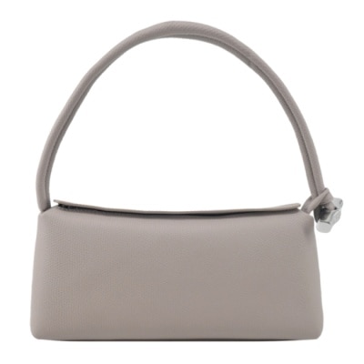 LONGCHAMP LONGCHAMP LE ROSEAU系列金屬竹節牛皮方形肩背包(中/泥褐)10324-HFP-266