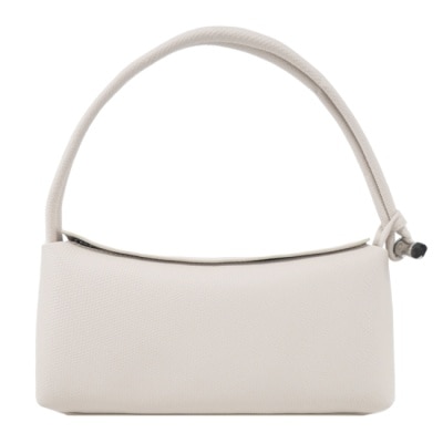 LONGCHAMP LONGCHAMP LE ROSEAU系列金屬竹節牛皮方形肩背包(中/白紙)10324-HFP-555