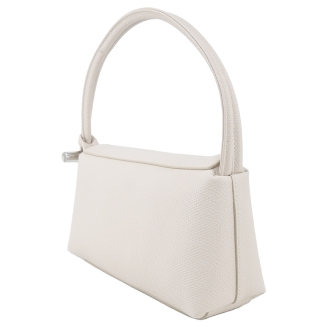 LONGCHAMP LE ROSEAU系列金屬竹節牛皮方形肩背包(中/白紙)10324-HFP-555