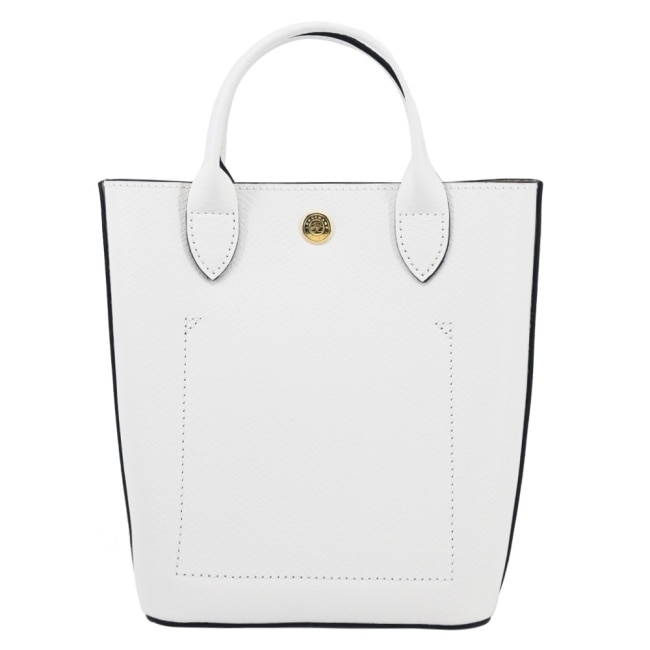 LONGCHAMP EPURE系列牛皮壓印兩用包(迷你/白)10269-HYZ-707