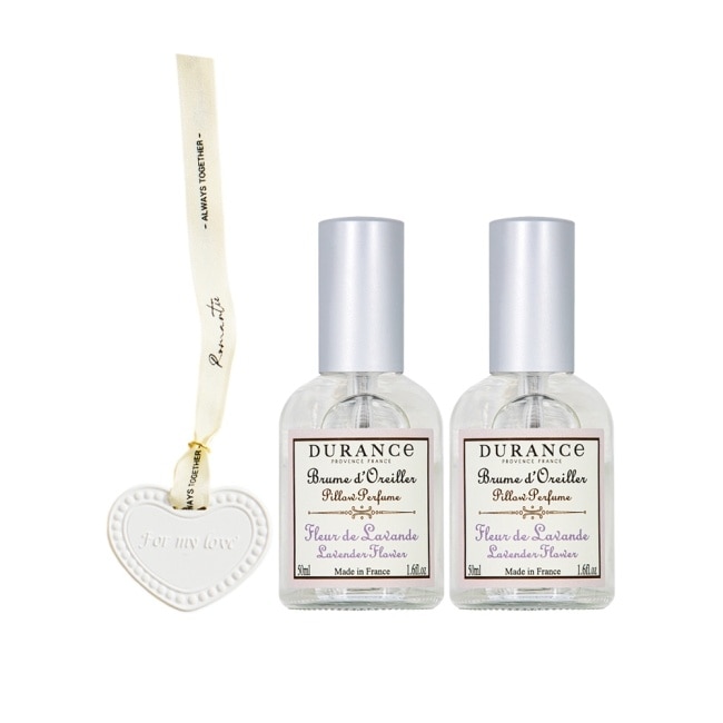DURANCE朵昂思 薰衣草枕頭香水(50ml)X2贈擴香石愛心掛飾-專櫃公司貨