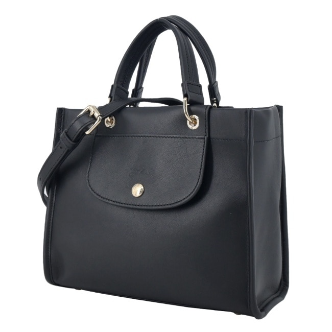LONGCHAMP CABAS LONGCHAMP系列羊皮兩用包(小/黑)10309-HGO-001