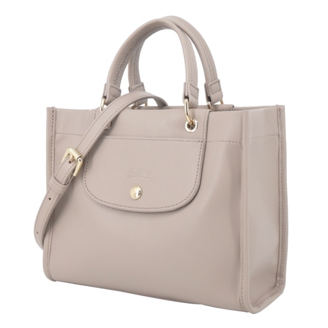 LONGCHAMP CABAS LONGCHAMP系列羊皮兩用包(小/泥褐)10309-HGO-266
