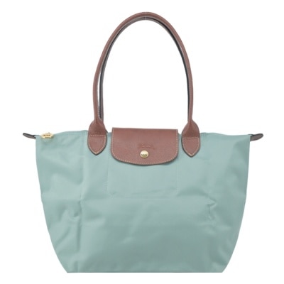 LONGCHAMP LONGCHAMP LE PLIAGE系列長把再生尼龍摺疊水餃包(中/青瓷綠)2605-089-P99