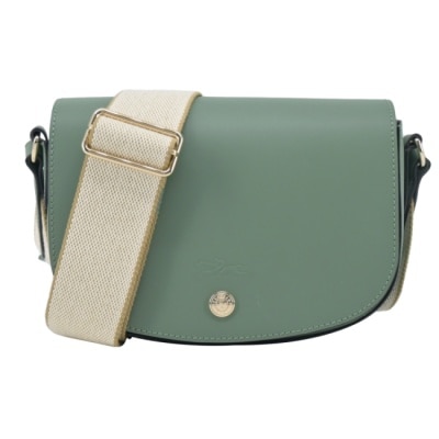 LONGCHAMP LONGCHAMP EPURE系列滑面牛皮半月型斜背包(小/奧勒岡綠)10253-HFY-M16