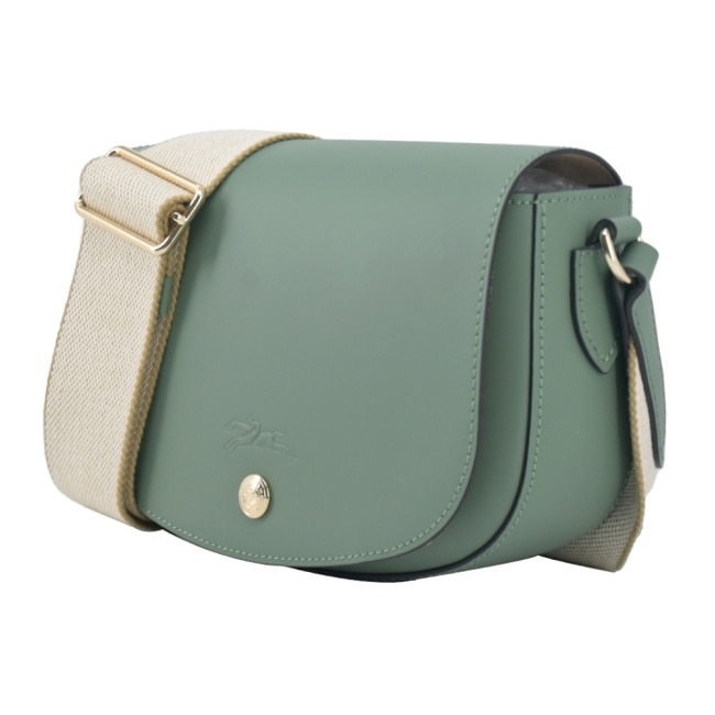 LONGCHAMP EPURE系列滑面牛皮半月型斜背包(小/奧勒岡綠)10253-HFY-M16