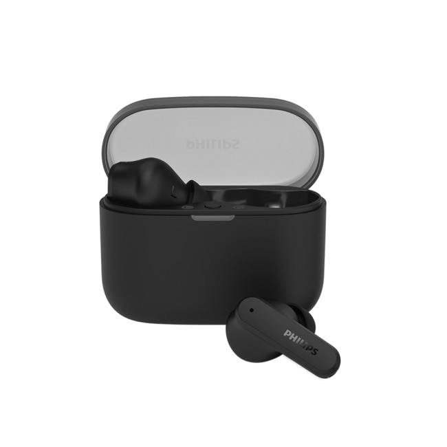 PHILIPS AI降噪4麥克風強化低音藍牙耳機(黑)-TAT2000BK