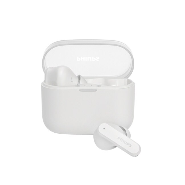 PHILIPS AI降噪4麥克風強化低音藍牙耳機(白)-TAT2000WT