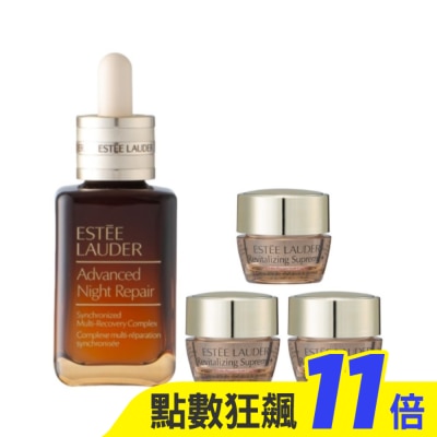 ESTEE LAUDER 雅詩蘭黛 【ESTEE LAUDER 雅詩蘭黛】特潤超導全方位修護露50ml+膠原霜5mlX3 公司貨 小棕瓶