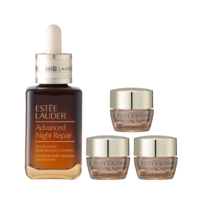 ESTEE LAUDER 雅詩蘭黛 【ESTEE LAUDER 雅詩蘭黛】特潤超導全方位修護露50ml+膠原霜5mlX3 公司貨 小棕瓶