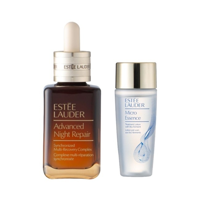 【ESTEE LAUDER 雅詩蘭黛】特潤超導全方位修護露50ml+微分子肌底原生露50ml 公司貨 小棕瓶