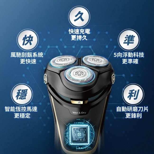 Philips飛利浦三刀頭電鬍刀S4303
