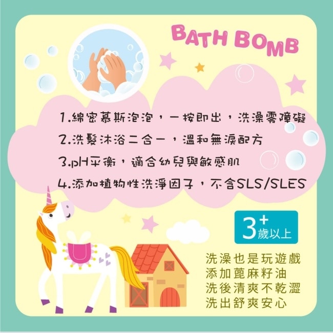 Bomb Bubble 小白魚棉花糖洗髮沐浴泡泡慕斯(350ml)