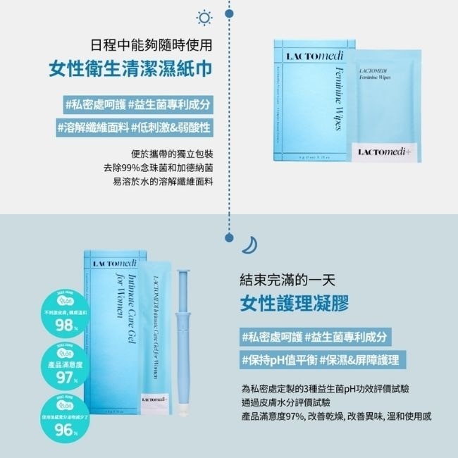LACTOmedi益生菌調理套裝(凝膠18gx10支+濕紙巾15包+泡沫清潔液150ml)