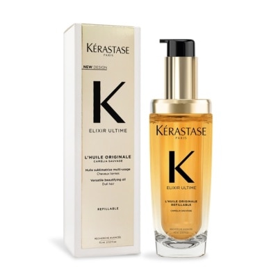K’ERASTASE卡詩 KERASTASE 卡詩 金緻柔馭山茶花鎏光露(75ml)-國際航空版