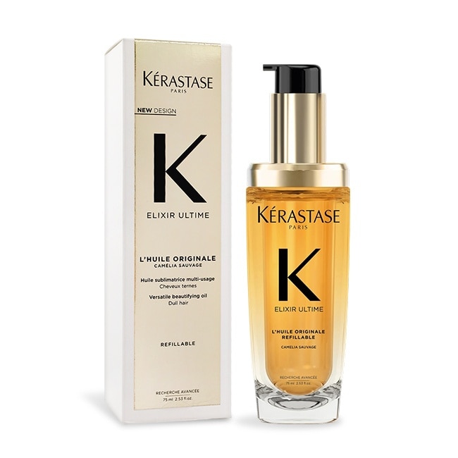 KERASTASE 卡詩 金緻柔馭山茶花鎏光露(75ml)-國際航空版