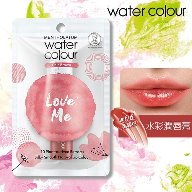 曼秀雷敦Water Color水彩潤唇膏-06柔暮棕 3g