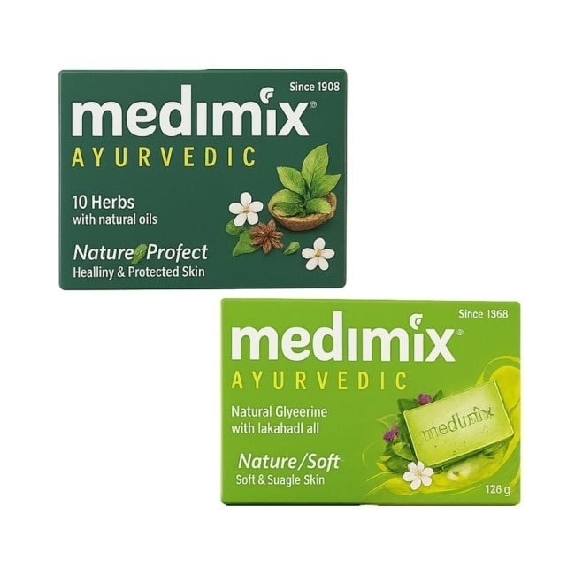 【Medimix】印度綠寶石皇室藥草浴美肌皂-草本x4+寶貝x4 125g 公司貨 肥皂