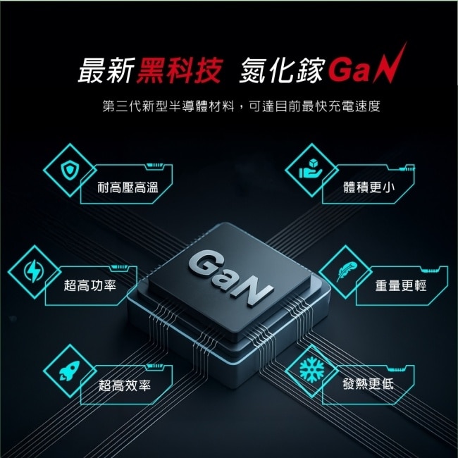 (10入組)B121 自帶快充伸縮線65W氮化鎵充電器_台灣製造-灰